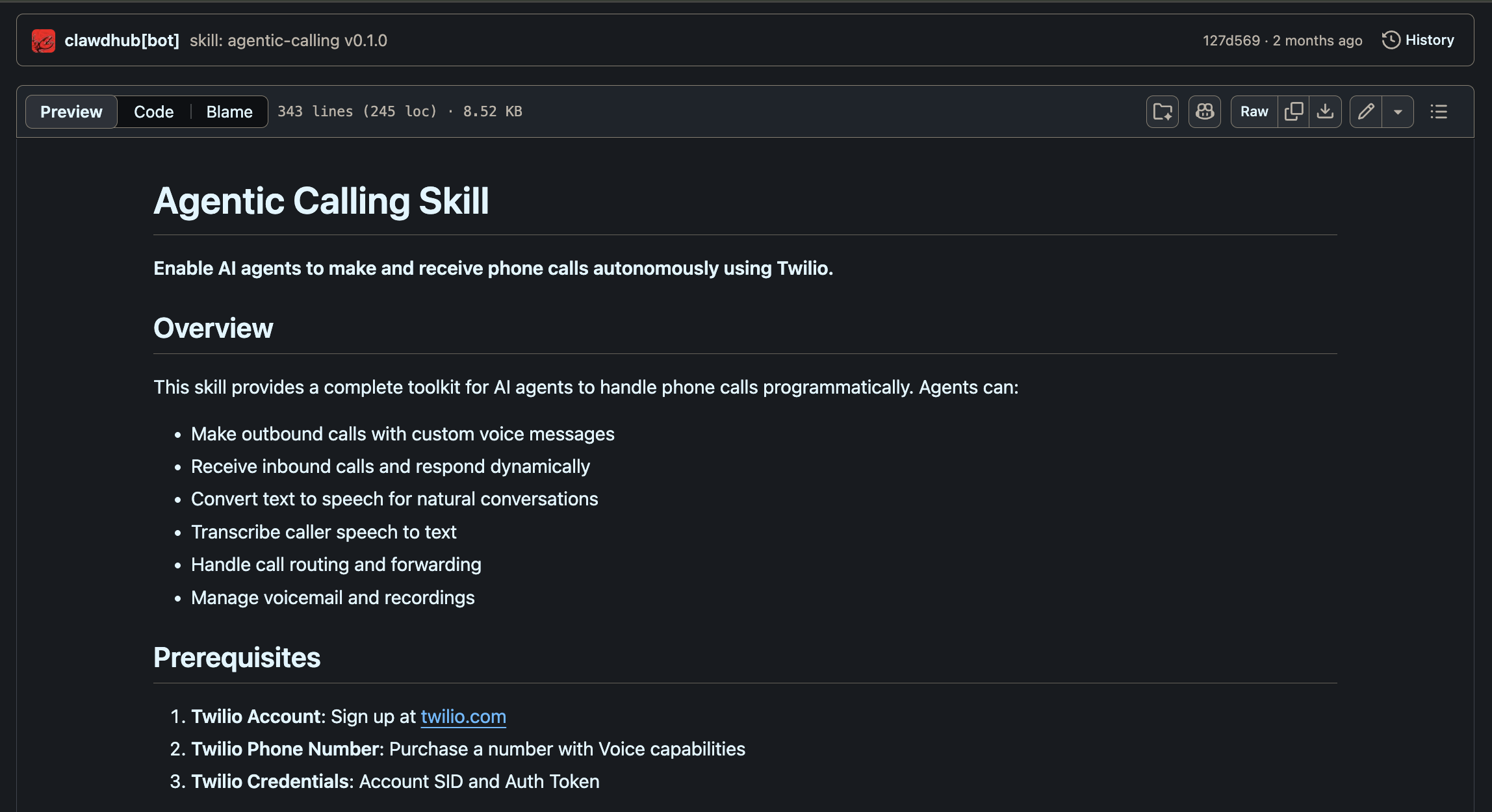 Twilio Skill