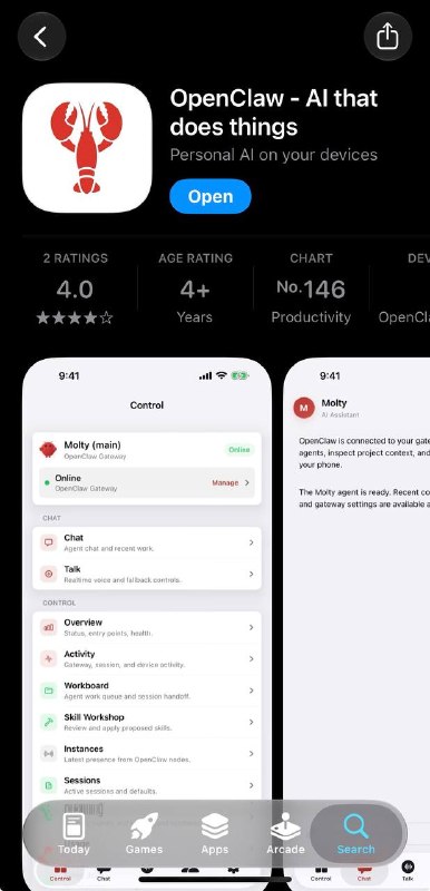 龙虾 openclaw 发布了手机端