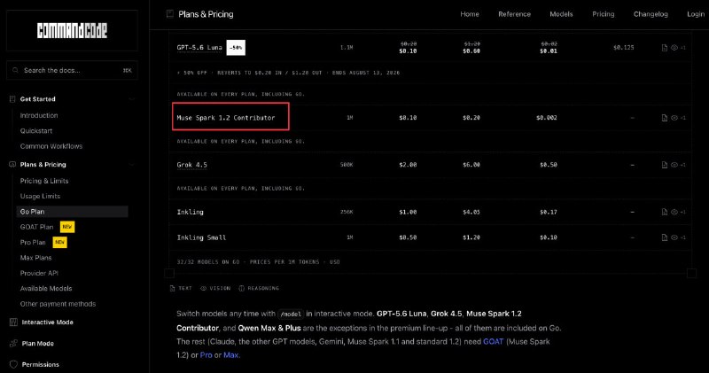 大家可以试试 Muse Spark 1.2 Contributor ，比 DS-v4-flash 还便宜，能力和 GPT…